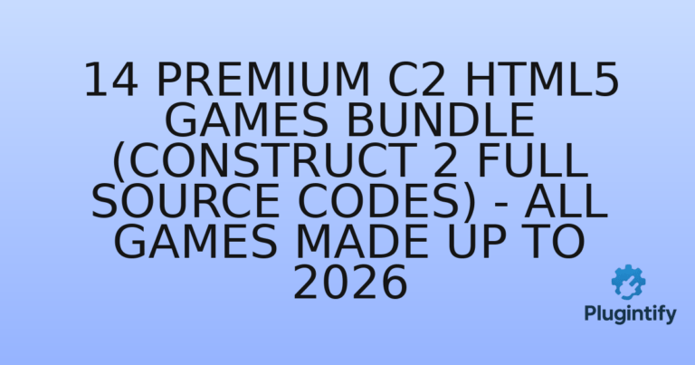 Read more about the article 14 Premium C2 HTML5 Games Bundle (Construct 2 Full Source Codes) – All Games Made up to 2026