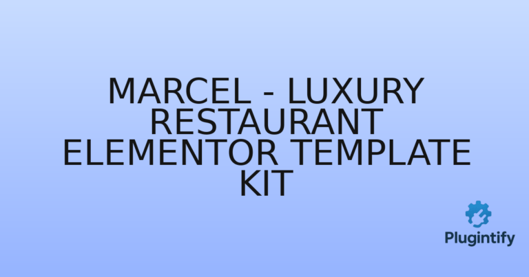 Read more about the article Marcel – Luxury Restaurant Elementor Template Kit