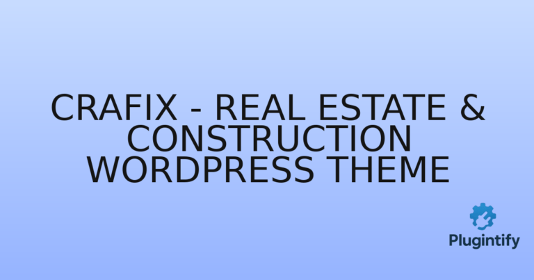 Read more about the article Crafix – Real Estate & Construction WordPress Theme