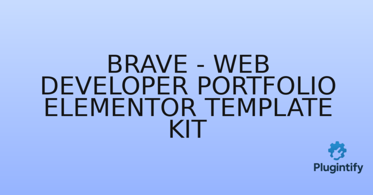 Read more about the article Brave – Web Developer Portfolio Elementor Template Kit