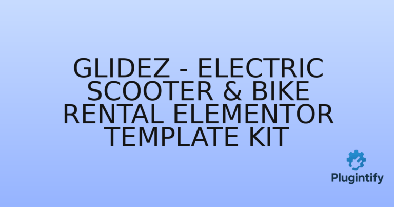 Read more about the article Glidez – Electric Scooter & Bike Rental Elementor Template Kit