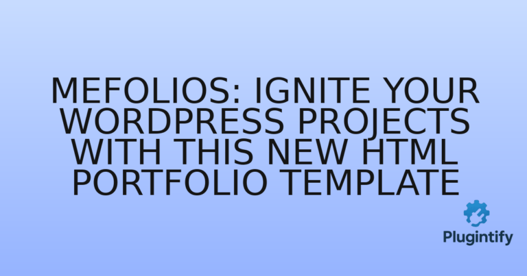 Read more about the article Mefolios: Ignite Your WordPress Projects with This New HTML Portfolio Template