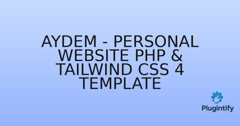 Read more about the article Aydem – Personal Website PHP & Tailwind CSS 4 Template