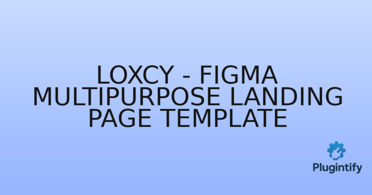 Read more about the article Loxcy – Figma Multipurpose Landing Page Template