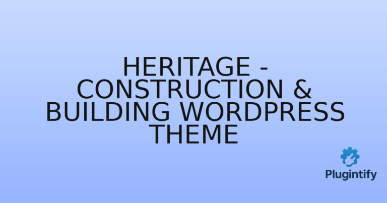 Read more about the article Heritage – Construction & Building WordPress Theme