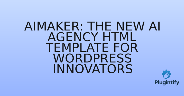 Read more about the article Aimaker: The New AI Agency HTML Template for WordPress Innovators