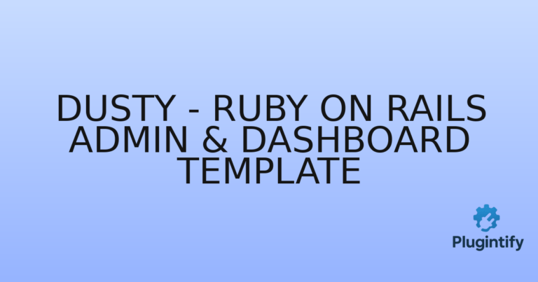 Read more about the article Dusty – Ruby on Rails Admin & Dashboard Template