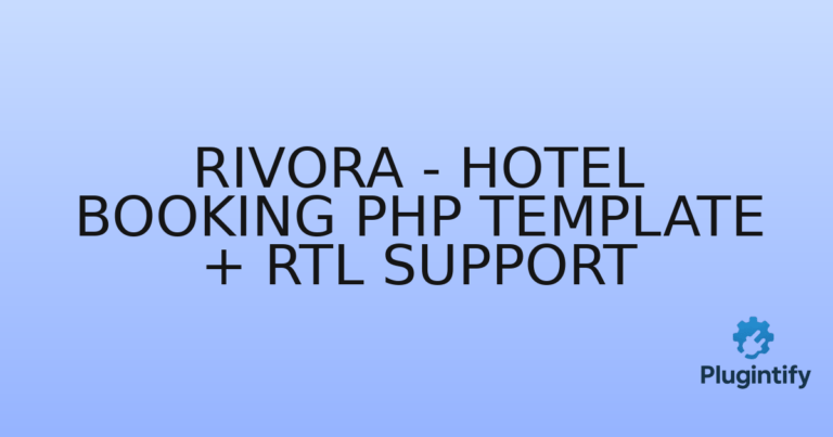 Read more about the article Rivora – Hotel Booking PHP Template + RTL Support