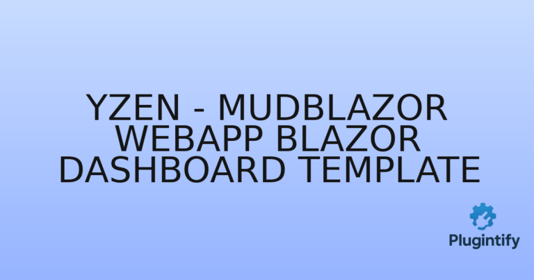 Read more about the article Yzen – MudBlazor WebApp Blazor Dashboard Template