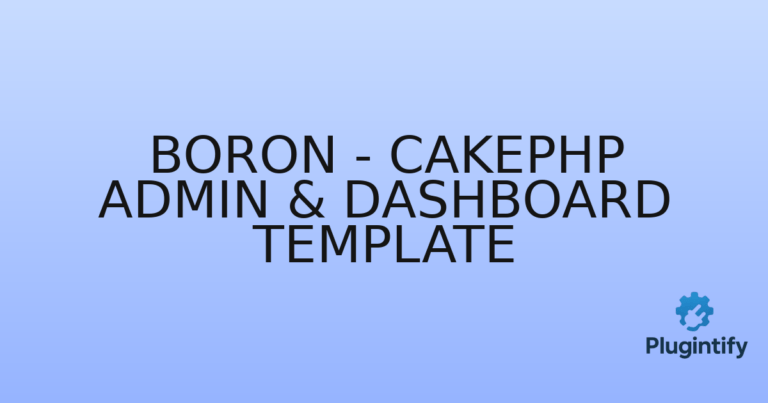 Read more about the article Boron – CakePHP Admin & Dashboard Template