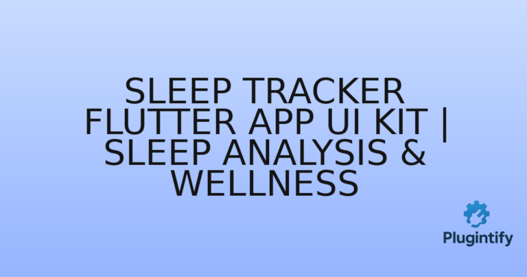 Read more about the article Sleep Tracker Flutter App UI Kit | Sleep Analysis & Wellness
