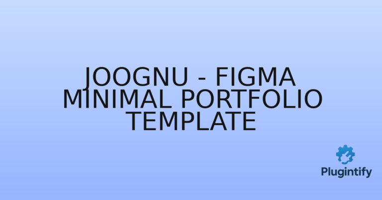 Read more about the article Joognu – Figma Minimal Portfolio Template