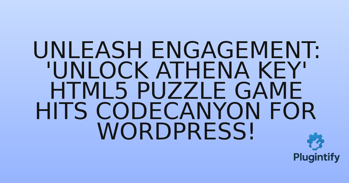 You are currently viewing Unleash Engagement: ‘Unlock Athena Key’ HTML5 Puzzle Game Hits Codecanyon for WordPress!