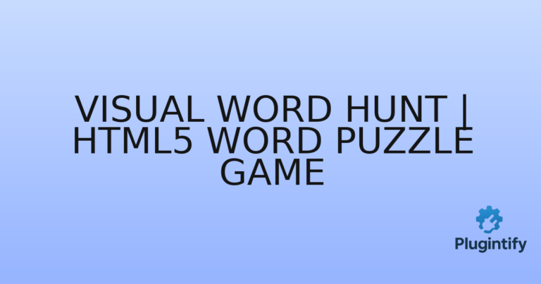 Read more about the article Visual Word Hunt | HTML5 Word Puzzle Game