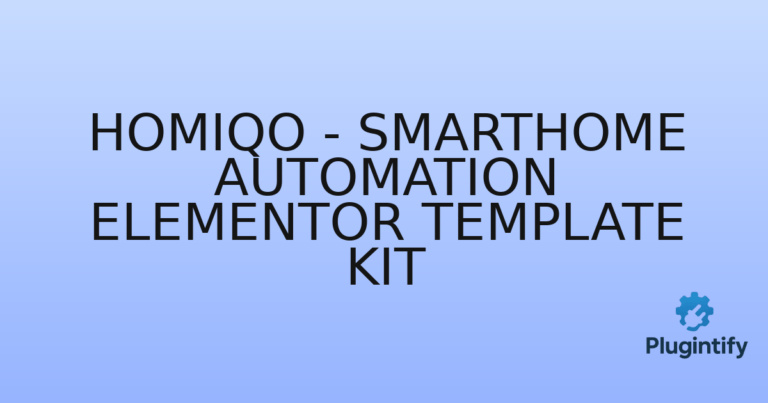 Read more about the article Homiqo – Smarthome Automation Elementor Template Kit