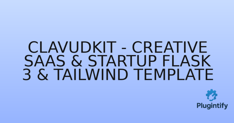 Read more about the article Clavudkit – Creative SaaS & Startup Flask 3 & Tailwind Template