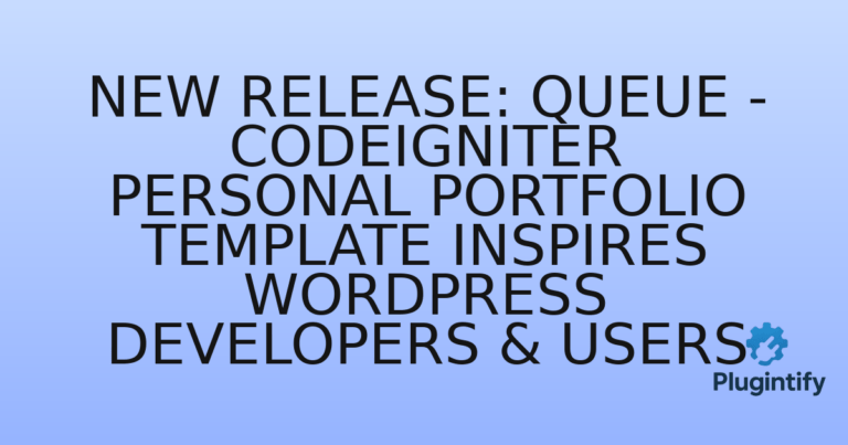 Read more about the article New Release: Queue – CodeIgniter Personal Portfolio Template Inspires WordPress Developers & Users