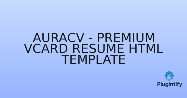 Read more about the article AuraCV – Premium vCard Resume HTML Template