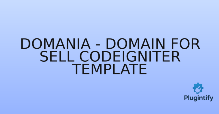 Read more about the article Domania – Domain For Sell CodeIgniter Template