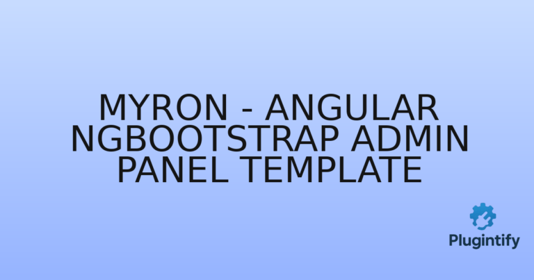 Read more about the article Myron – Angular NgBootstrap Admin Panel Template