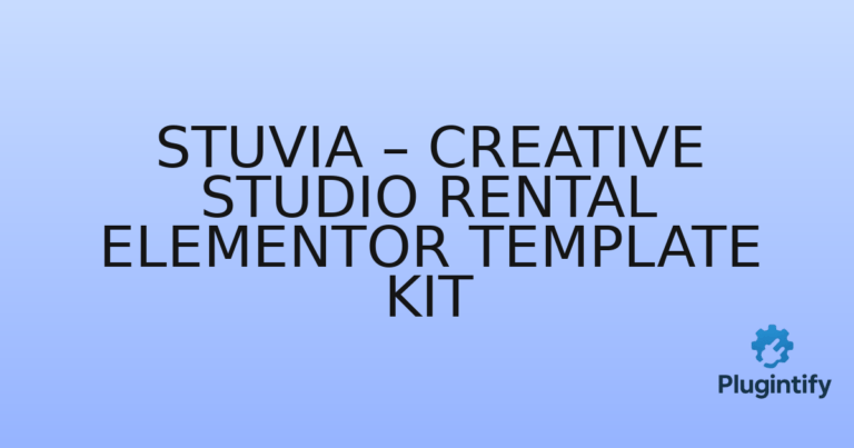 Read more about the article Stuvia – Creative Studio Rental Elementor Template Kit