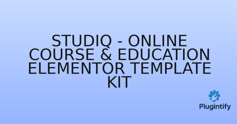 Read more about the article Studiq – Online Course & Education Elementor Template Kit