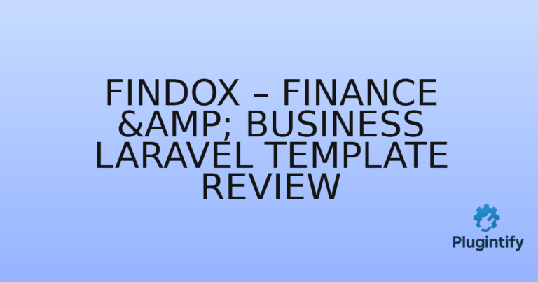 Read more about the article Findox – Finance & Business Laravel Template Review