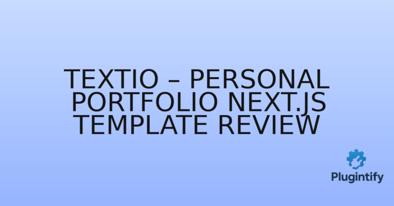 Read more about the article Textio – Personal Portfolio Next.js Template Review