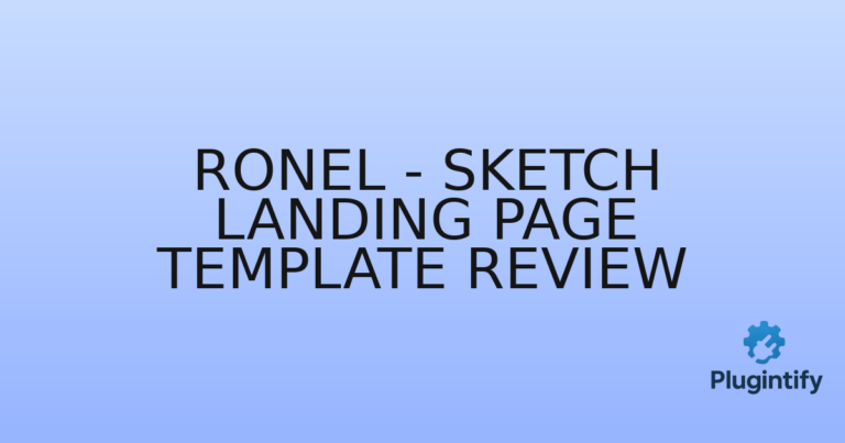 Read more about the article Ronel – Sketch Landing Page Template Review