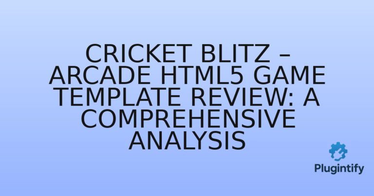 Read more about the article Cricket Blitz – Arcade HTML5 Game Template Review: A Comprehensive Analysis