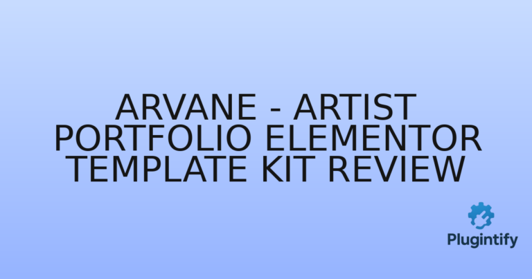 Read more about the article Arvane – Artist Portfolio Elementor Template Kit Review