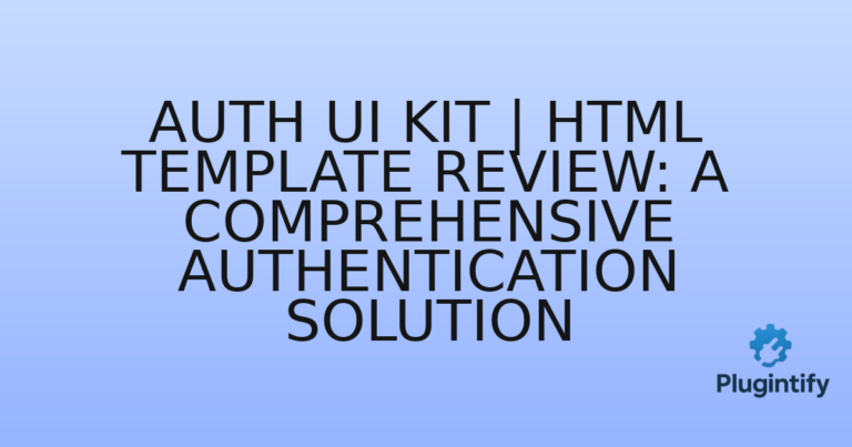 Read more about the article Auth UI Kit | HTML Template Review: A Comprehensive Authentication Solution