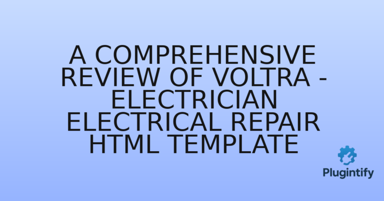 Read more about the article A Comprehensive Review of Voltra – Electrician Electrical Repair HTML Template