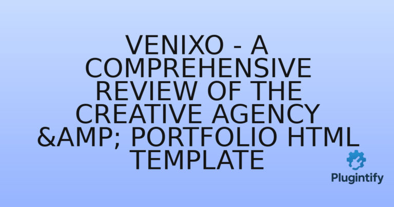 Read more about the article Venixo – A Comprehensive Review of the Creative Agency & Portfolio HTML Template