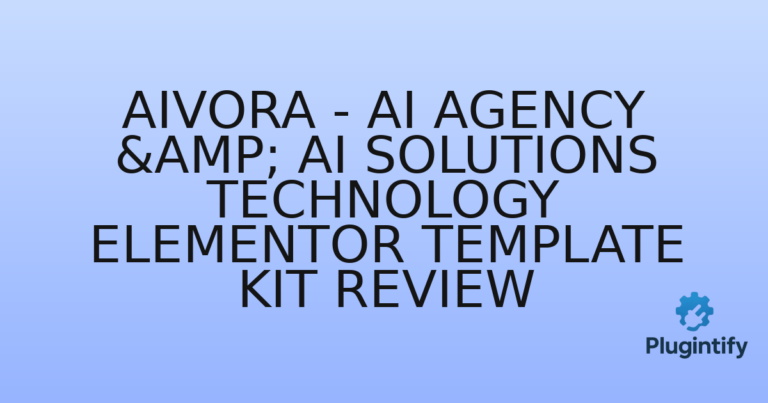 Read more about the article Aivora – AI Agency & AI Solutions Technology Elementor Template Kit Review