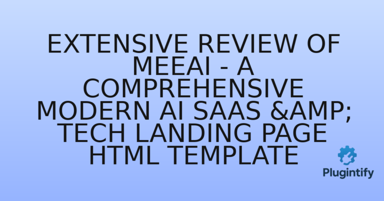 Read more about the article Extensive Review of MeeAi – A Comprehensive Modern AI SaaS & Tech Landing Page HTML Template
