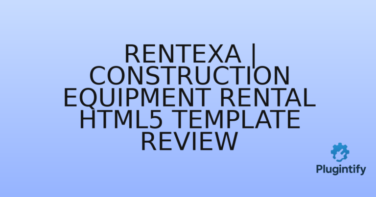 Read more about the article Rentexa | Construction Equipment Rental HTML5 Template Review