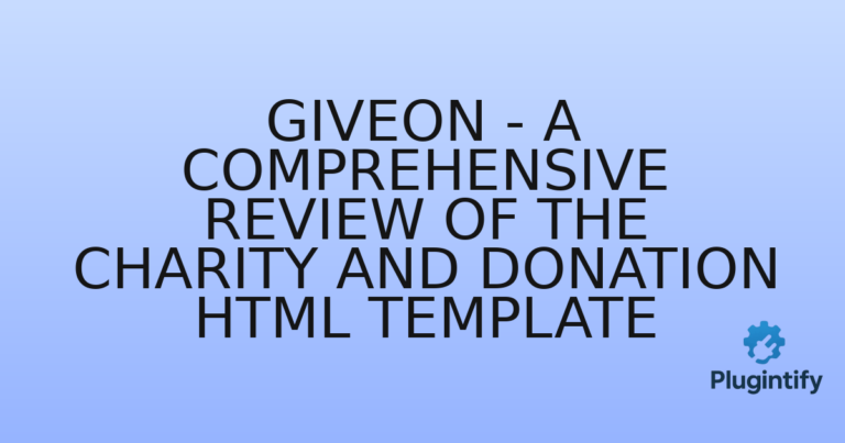 Read more about the article Giveon – A Comprehensive Review of the Charity and Donation HTML Template