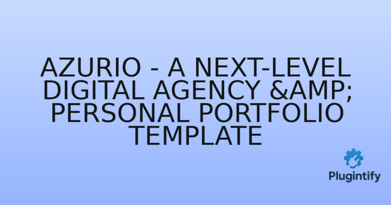 Read more about the article Azurio – A Next-Level Digital Agency & Personal Portfolio Template