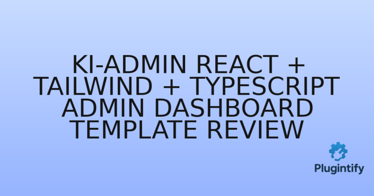 Read more about the article Ki-admin React + Tailwind + Typescript Admin Dashboard Template Review