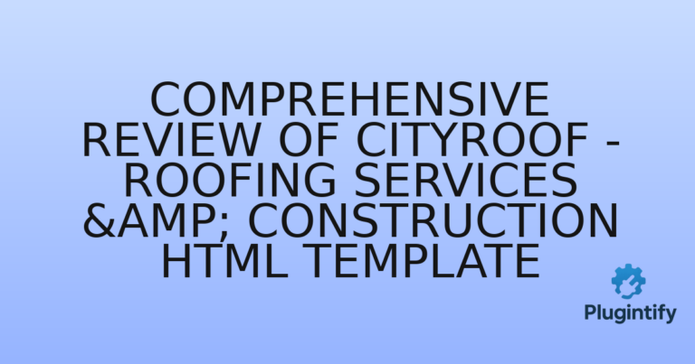 Read more about the article Comprehensive Review of Cityroof – Roofing Services & Construction HTML Template