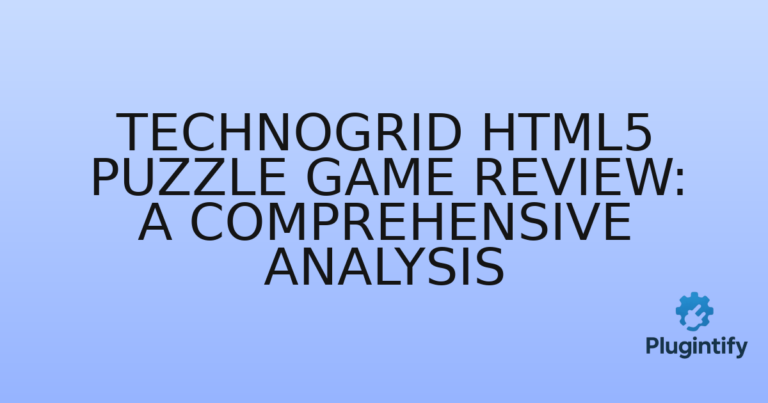 Read more about the article Technogrid HTML5 Puzzle Game Review: A Comprehensive Analysis