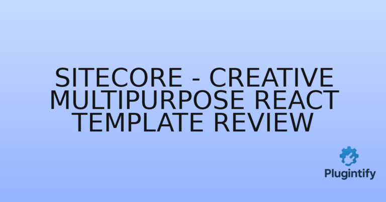 Read more about the article Sitecore – Creative Multipurpose React Template Review