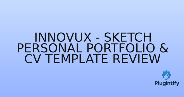 Read more about the article InnovUX – Sketch Personal Portfolio & CV Template Review