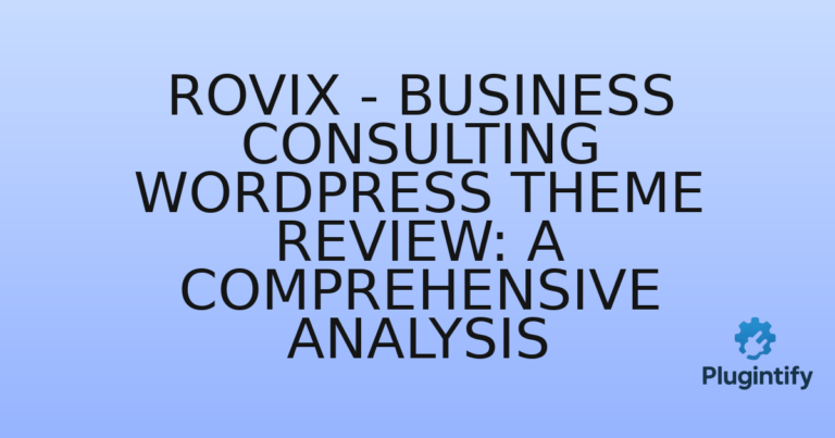 Read more about the article Rovix – Business Consulting WordPress Theme Review: A Comprehensive Analysis
