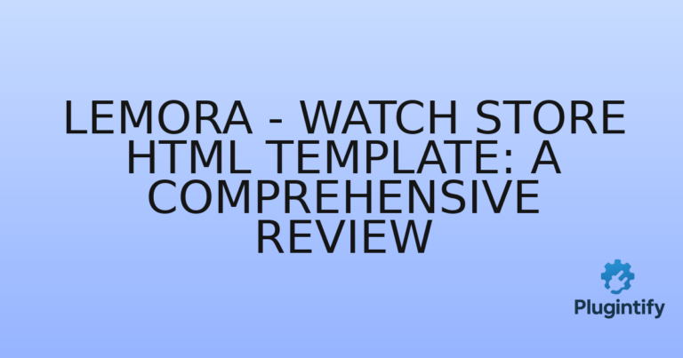 Read more about the article Lemora – Watch Store HTML Template: A Comprehensive Review