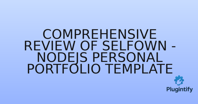 Read more about the article Comprehensive Review of Selfown – NodeJs Personal Portfolio Template