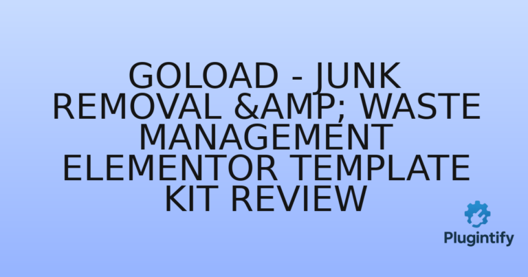 Read more about the article GoLoad – Junk Removal & Waste Management Elementor Template Kit Review
