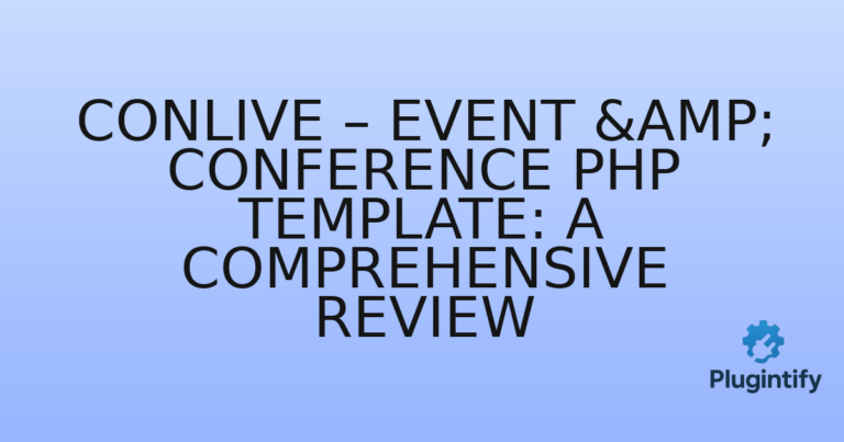 Read more about the article Conlive – Event & Conference PHP Template: A Comprehensive Review