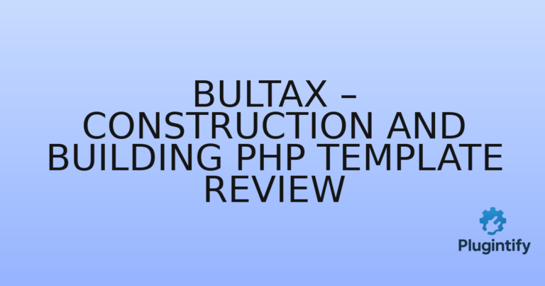 Read more about the article Bultax – Construction and Building PHP Template Review